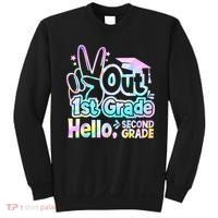 Peace Out 1st Grade Hello Second Grade First Grade Graduate Sweatshirt thumb 0