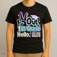 Peace Out 1st Grade Hello Second Grade First Grade Graduate T-Shirt thumb 3