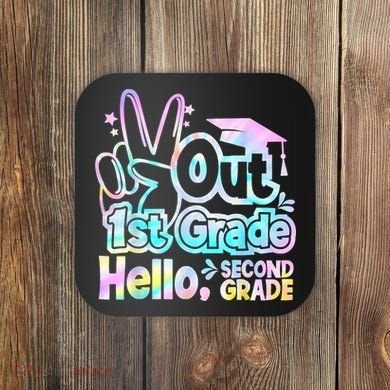 Peace Out 1st Grade Hello Second Grade First Grade Graduate Coaster