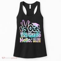 Peace Out 1st Grade Hello Second Grade First Grade Graduate Women's Tank Top thumb 0