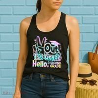 Peace Out 1st Grade Hello Second Grade First Grade Graduate Women's Tank Top thumb 2