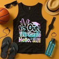 Peace Out 1st Grade Hello Second Grade First Grade Graduate Tank Top thumb 4