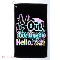 Peace Out 1st Grade Hello Second Grade First Grade Graduate Golf Towel thumb 0
