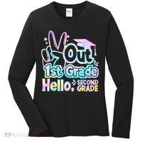 Peace Out 1st Grade Hello Second Grade First Grade Graduate Women's Long Sleeve Shirt thumb 0