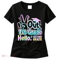 Peace Out 1st Grade Hello Second Grade First Grade Graduate Women's T-Shirt thumb 0