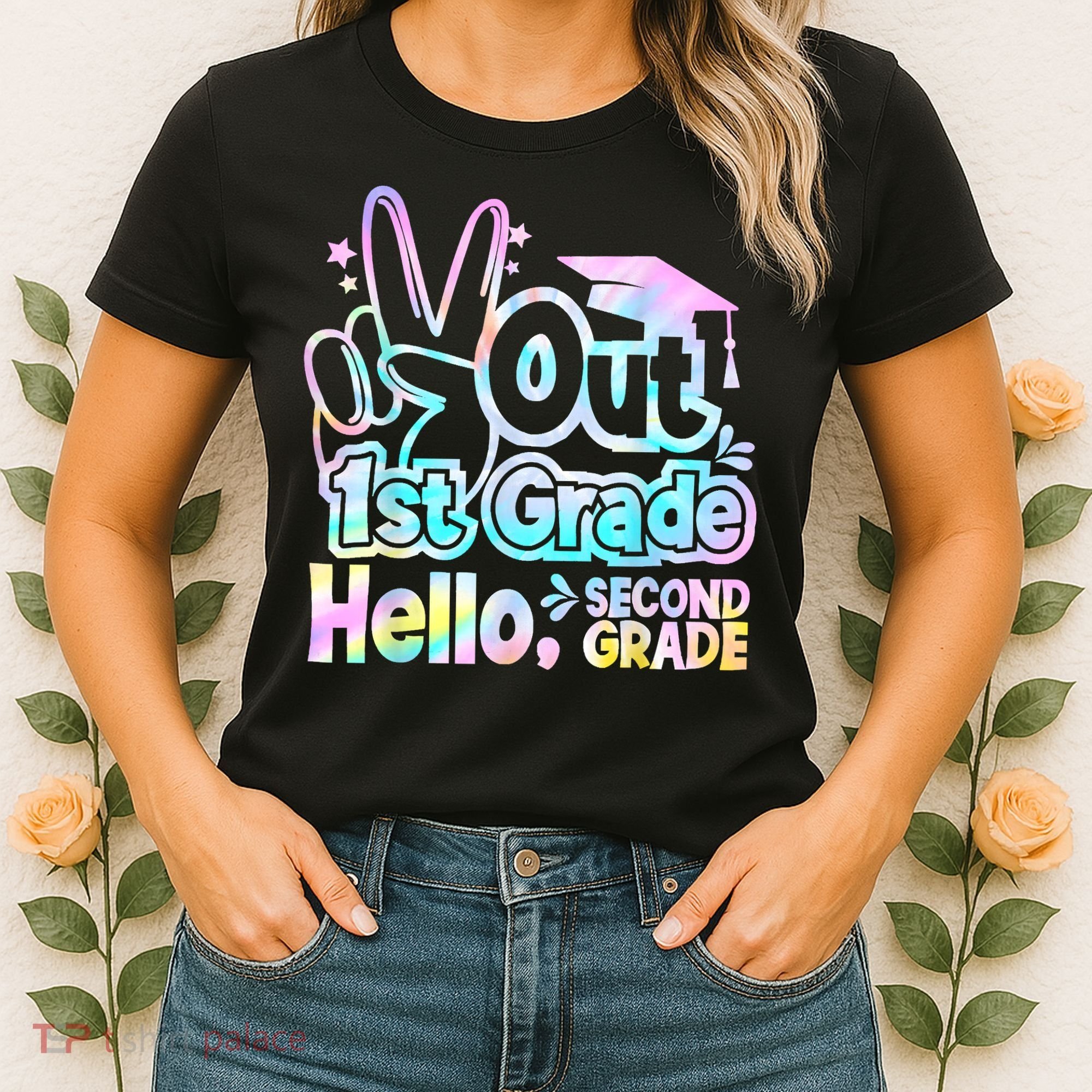 Peace Out 1st Grade Hello Second Grade First Grade Graduate Women's T-Shirt