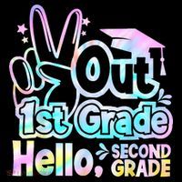 Peace Out 1st Grade Hello Second Grade First Grade Graduate Women's T-Shirt thumb 6