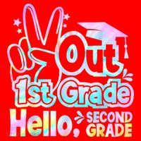Peace Out 1st Grade Hello Second Grade First Grade Graduate Santa Hat thumb 1