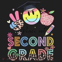 Peace Out 2nd Second Grade Graduation Last Day Of School Beanie thumb 2