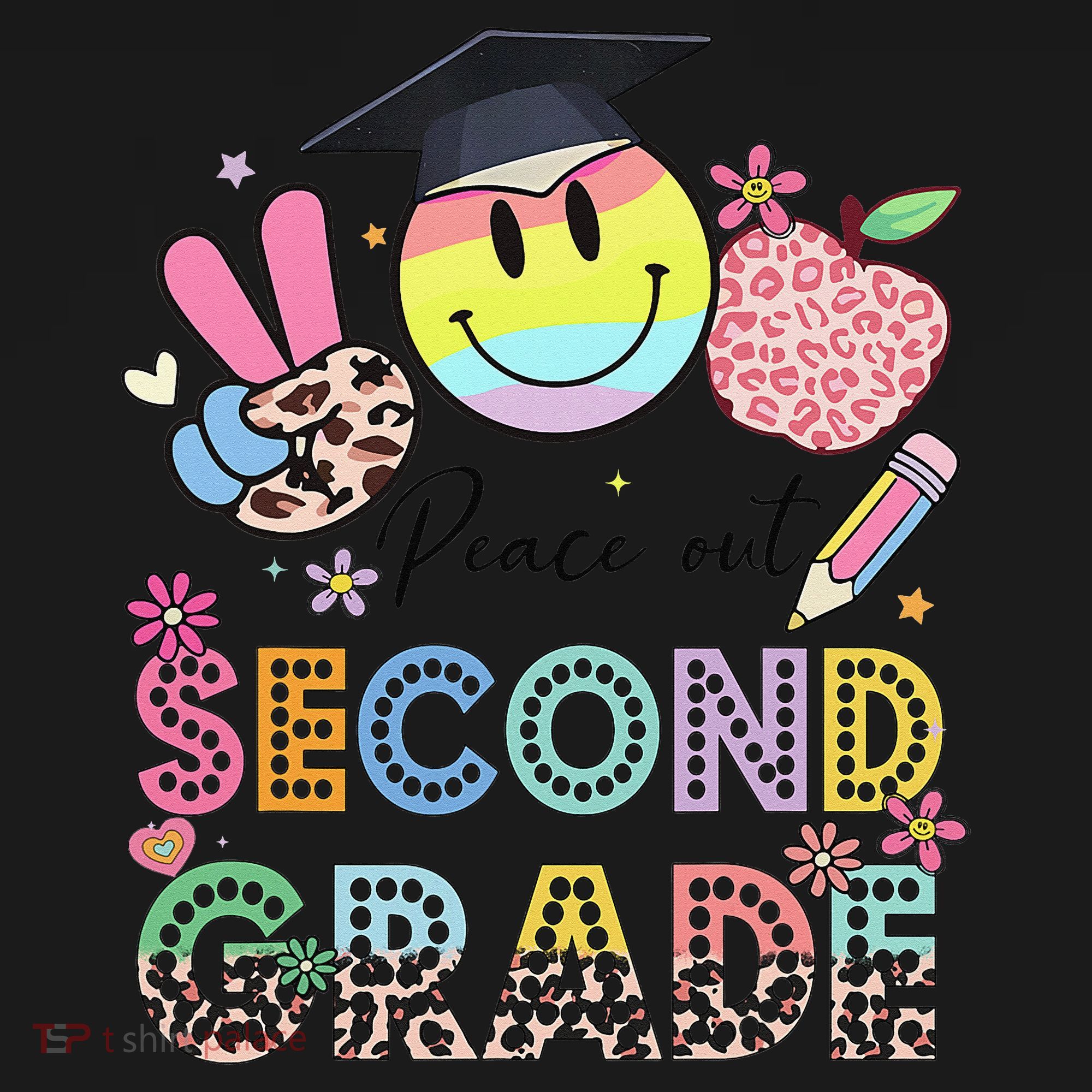 Peace Out 2nd Second Grade Graduation Last Day Of School Women's Hoodie