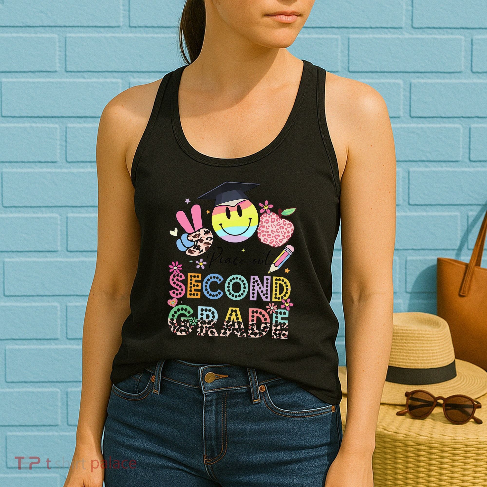 Peace Out 2nd Second Grade Graduation Last Day Of School Women's Tank Top