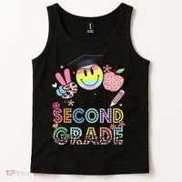 Peace Out 2nd Second Grade Graduation Last Day Of School Tank Top thumb 2