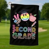 Peace Out 2nd Second Grade Graduation Last Day Of School Golf Towel thumb 1