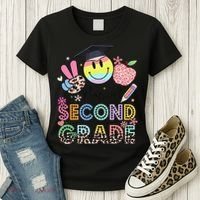 Peace Out 2nd Second Grade Graduation Last Day Of School Women's T-Shirt thumb 3