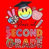 Peace Out 2nd Second Grade Graduation Last Day Of School Santa Hat thumb 1