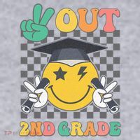 Peace Out 2nd Grade Graduation Last Day School Second Grade Women's Sweatshirt thumb 2