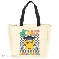 Peace Out 2nd Grade Graduation Last Day School Second Grade Tote Bag thumb 0