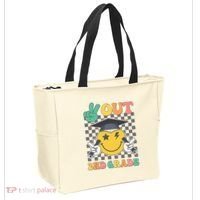 Peace Out 2nd Grade Graduation Last Day School Second Grade Tote Bag thumb 2