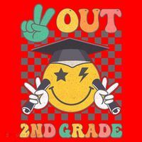 Peace Out 2nd Grade Graduation Last Day School Second Grade Santa Hat thumb 1
