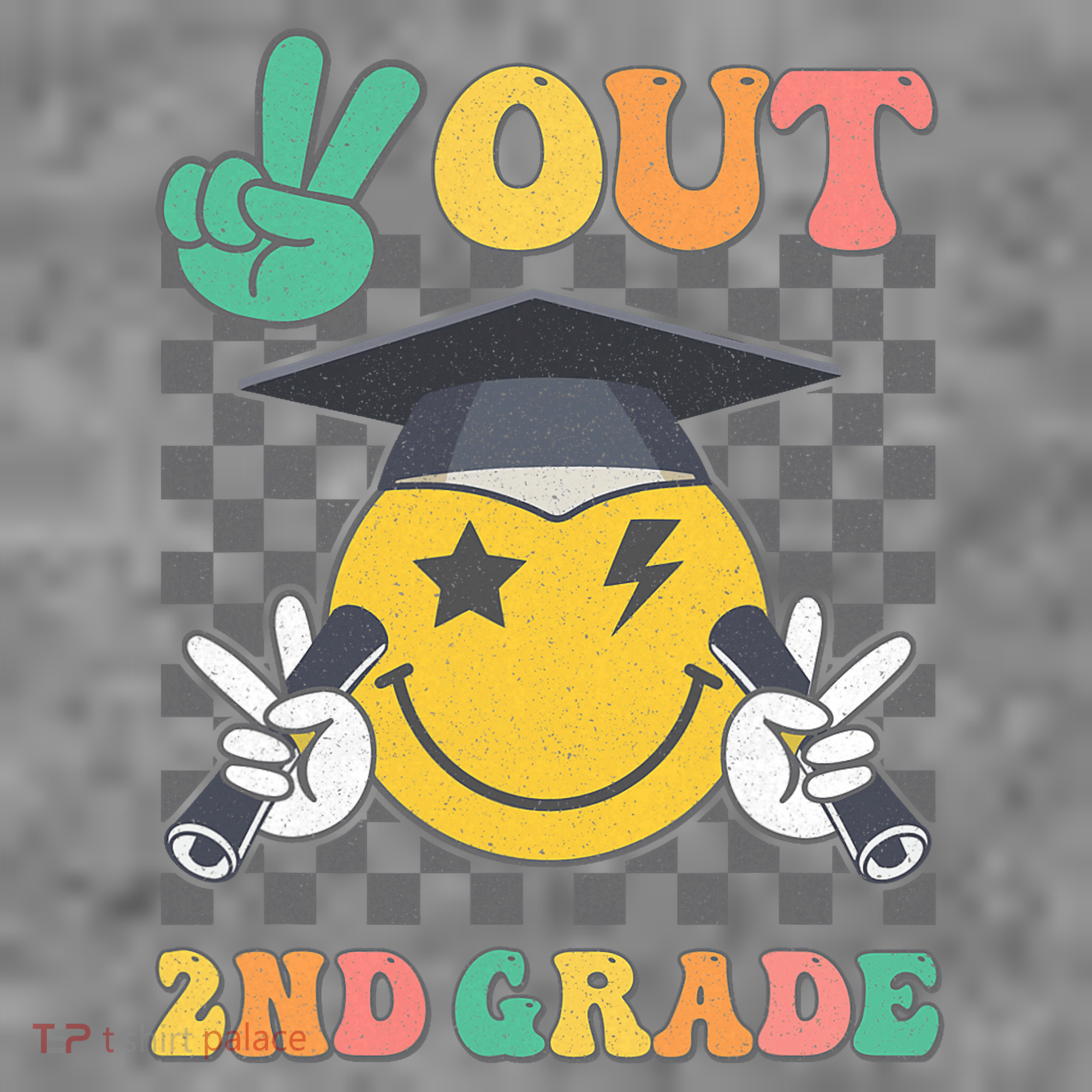 Peace Out 2nd Grade Graduation Last Day School Second Grade Toddler Hoodie