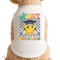Peace Out 2nd Grade Graduation Last Day School Second Grade Doggie Tank thumb 0