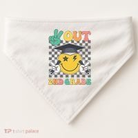 Peace Out 2nd Grade Graduation Last Day School Second Grade USA-Made Doggie Bandana thumb 0