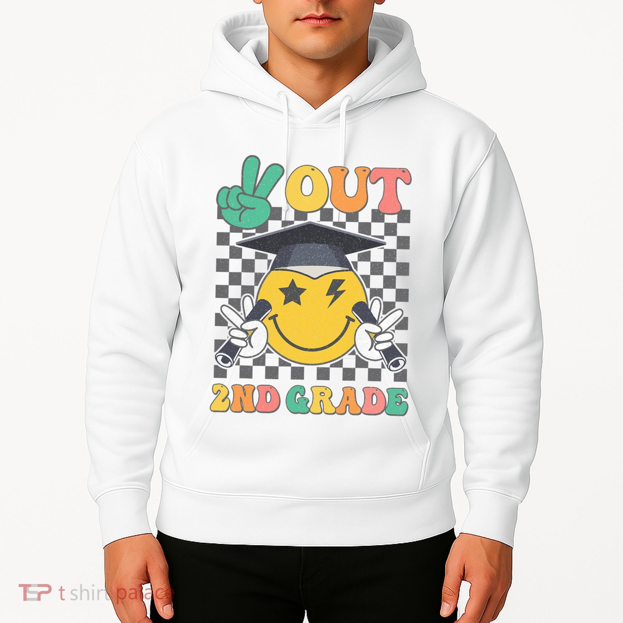 Peace Out 2nd Grade Graduation Last Day School Second Grade Hoodie