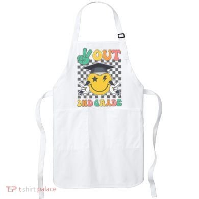 Peace Out 2nd Grade Graduation Last Day School Second Grade Apron