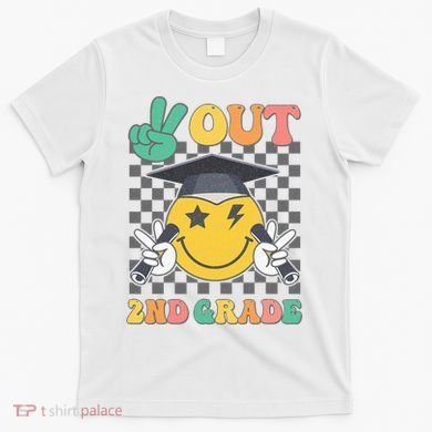 Peace Out 2nd Grade Graduation Last Day School Second Grade T-Shirt