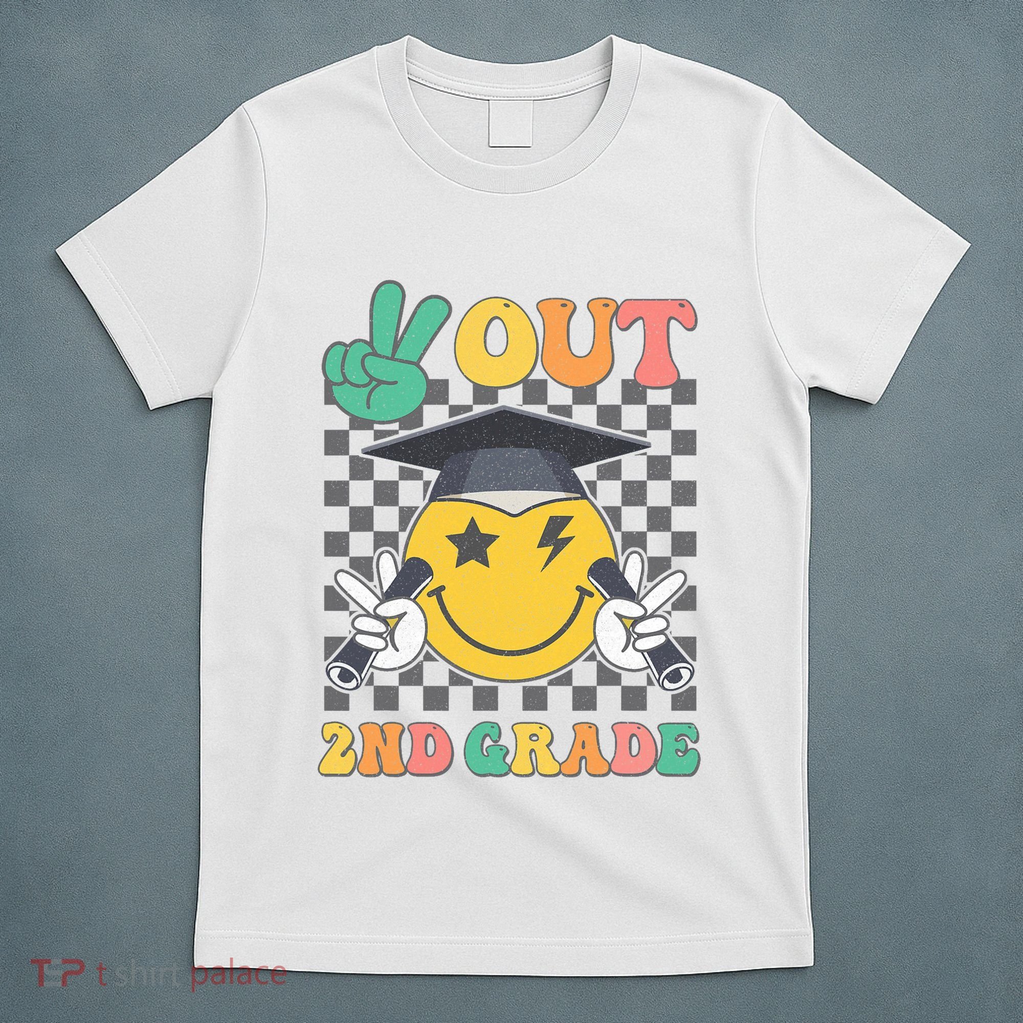 Peace Out 2nd Grade Graduation Last Day School Second Grade T-Shirt