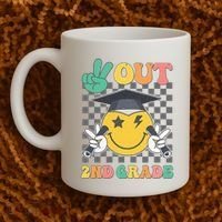 Peace Out 2nd Grade Graduation Last Day School Second Grade Coffee Mug thumb 2