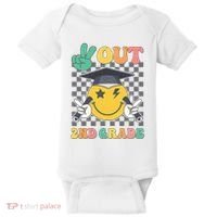 Peace Out 2nd Grade Graduation Last Day School Second Grade Baby Bodysuit thumb 0