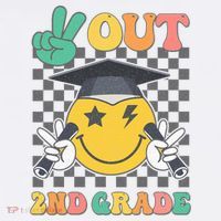 Peace Out 2nd Grade Graduation Last Day School Second Grade Baby Bodysuit thumb 2