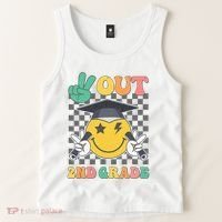 Peace Out 2nd Grade Graduation Last Day School Second Grade Tank Top thumb 2