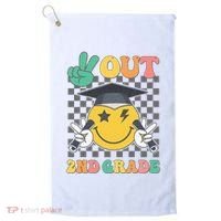 Peace Out 2nd Grade Graduation Last Day School Second Grade Golf Towel thumb 0