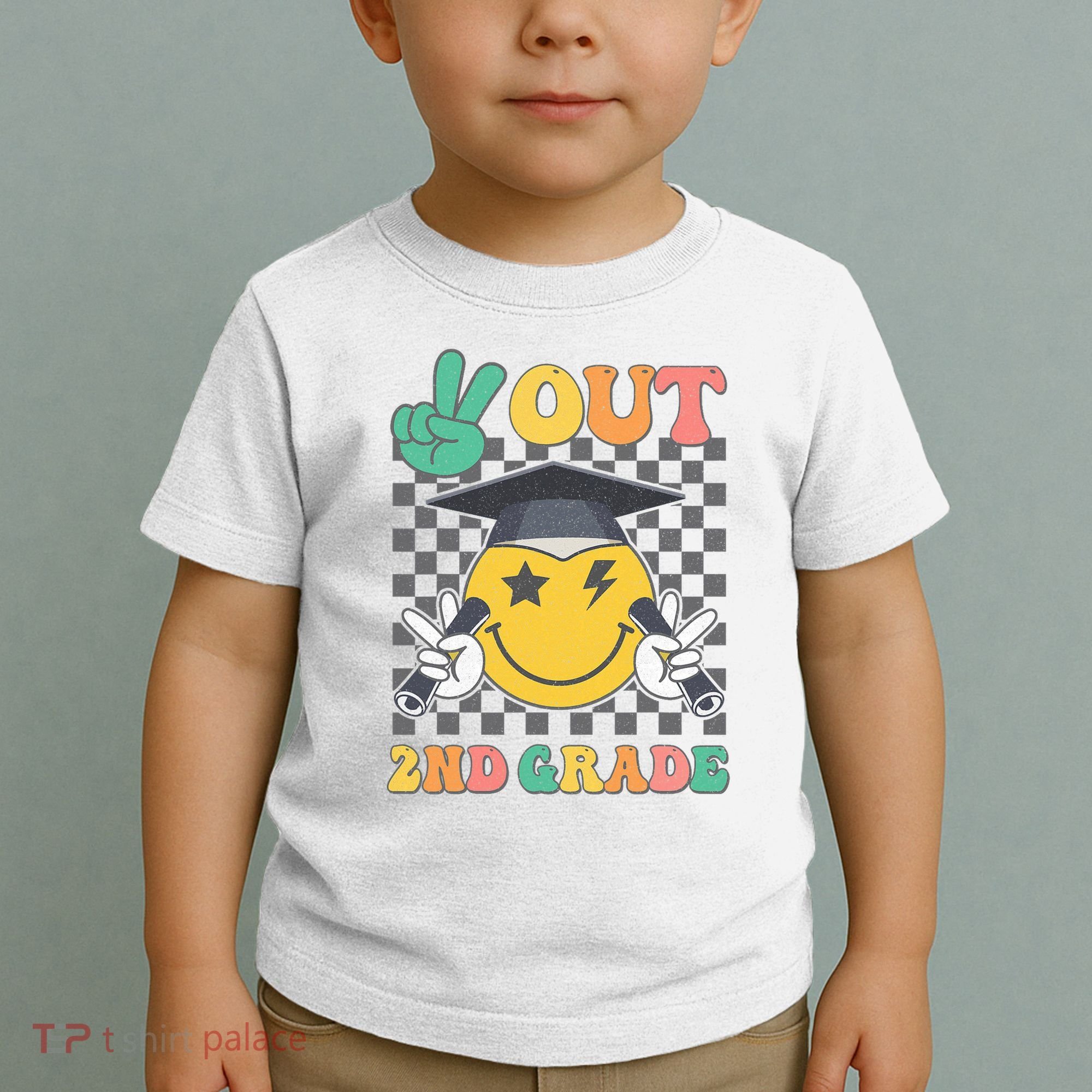 Peace Out 2nd Grade Graduation Last Day School Second Grade Toddler T-Shirt
