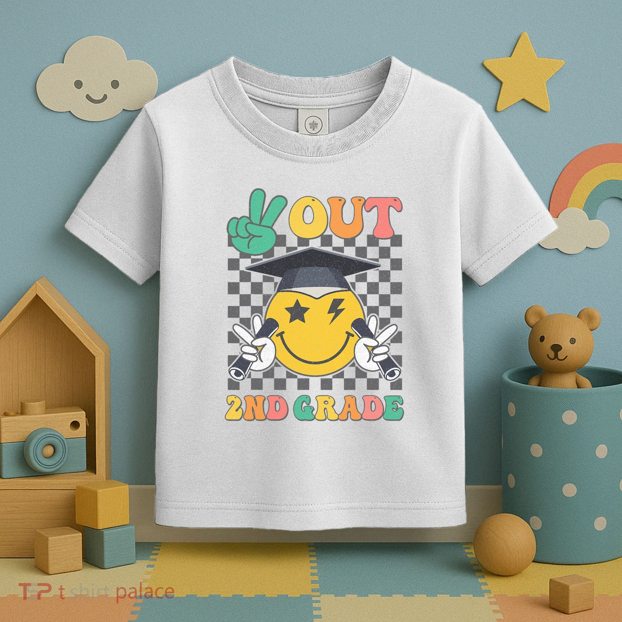 Peace Out 2nd Grade Graduation Last Day School Second Grade Toddler T-Shirt