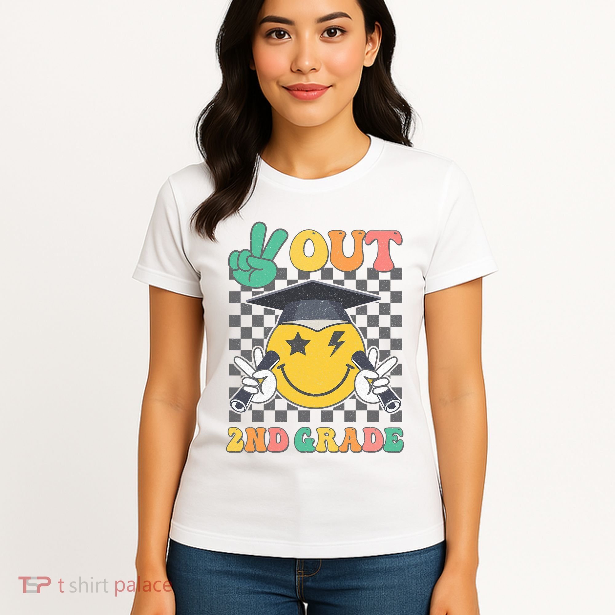Peace Out 2nd Grade Graduation Last Day School Second Grade Women's T-Shirt