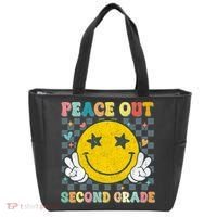Peace Out 2nd Grade Graduation Last Day School Second Grade  Tote Bag thumb 0
