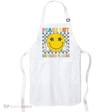 Peace Out 2nd Grade Graduation Last Day School Second Grade  Apron