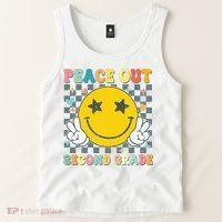 Peace Out 2nd Grade Graduation Last Day School Second Grade  Tank Top thumb 2