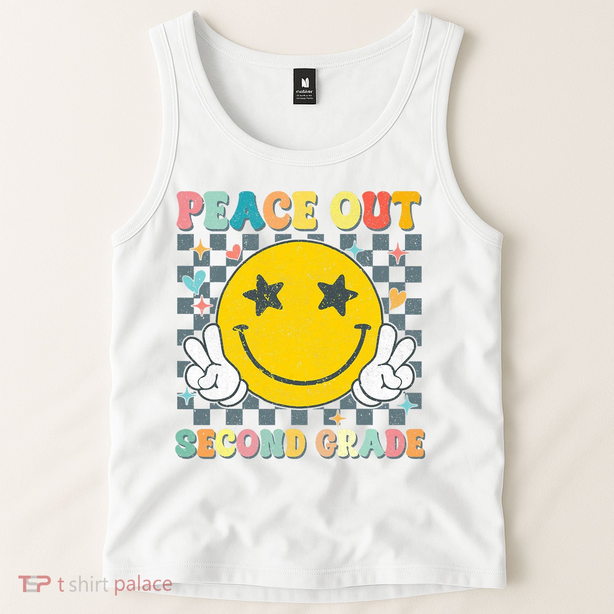 Peace Out 2nd Grade Graduation Last Day School Second Grade  Tank Top