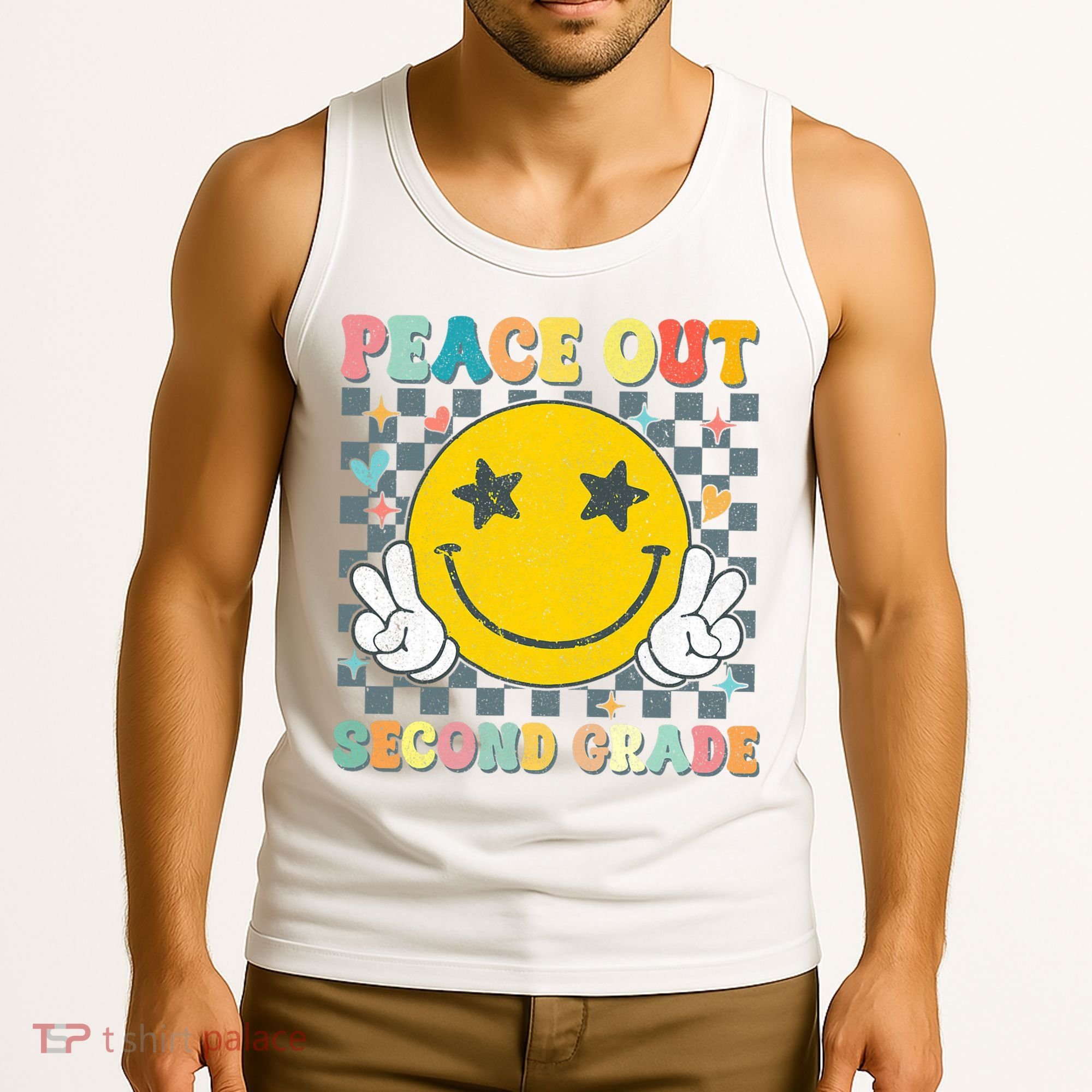 Peace Out 2nd Grade Graduation Last Day School Second Grade  Tank Top