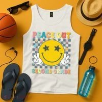 Peace Out 2nd Grade Graduation Last Day School Second Grade  Tank Top thumb 4