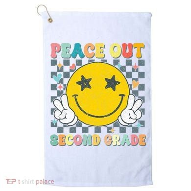 Peace Out 2nd Grade Graduation Last Day School Second Grade  Golf Towel
