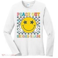 Peace Out 2nd Grade Graduation Last Day School Second Grade  Women's Long Sleeve Shirt thumb 0