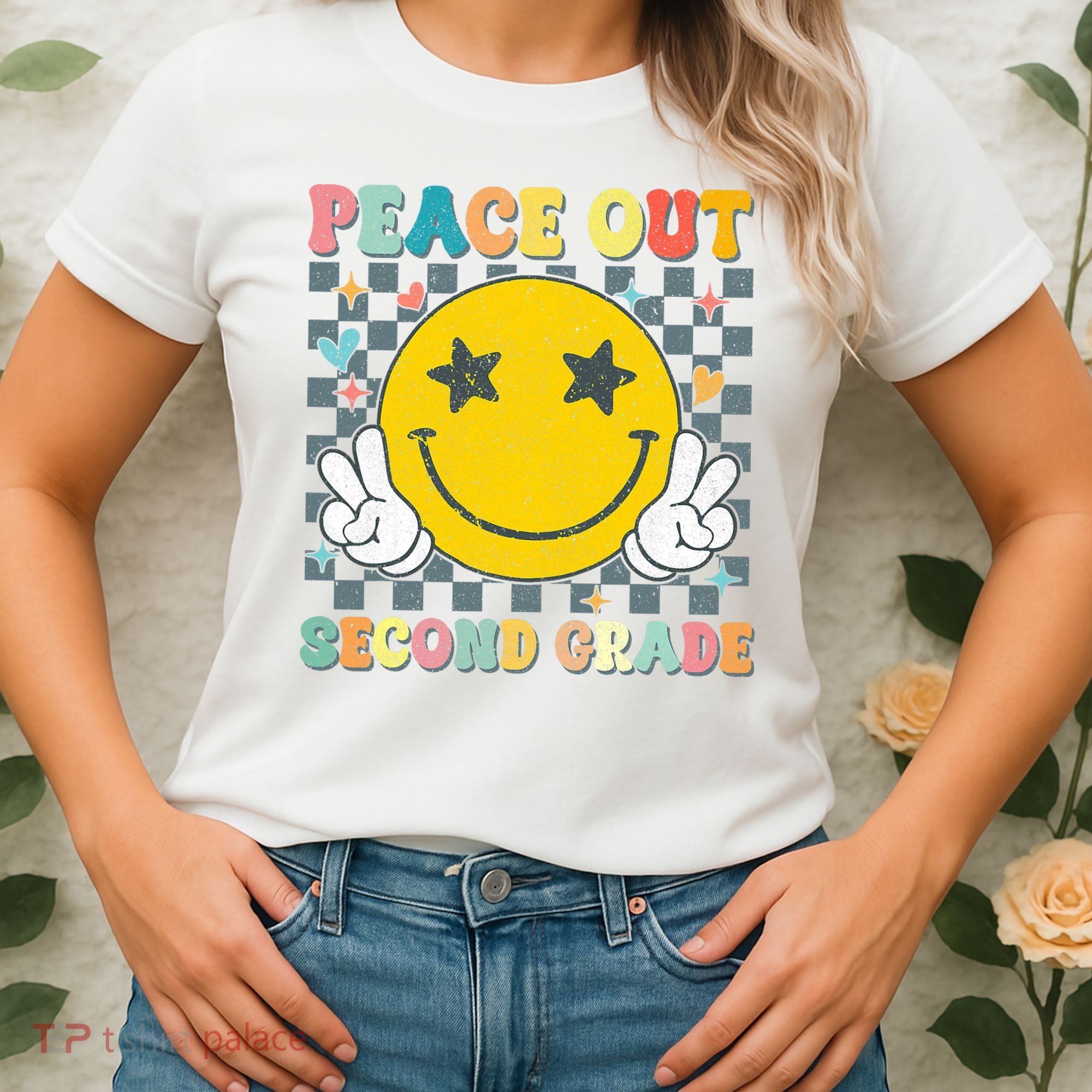 Peace Out 2nd Grade Graduation Last Day School Second Grade  Women's T-Shirt