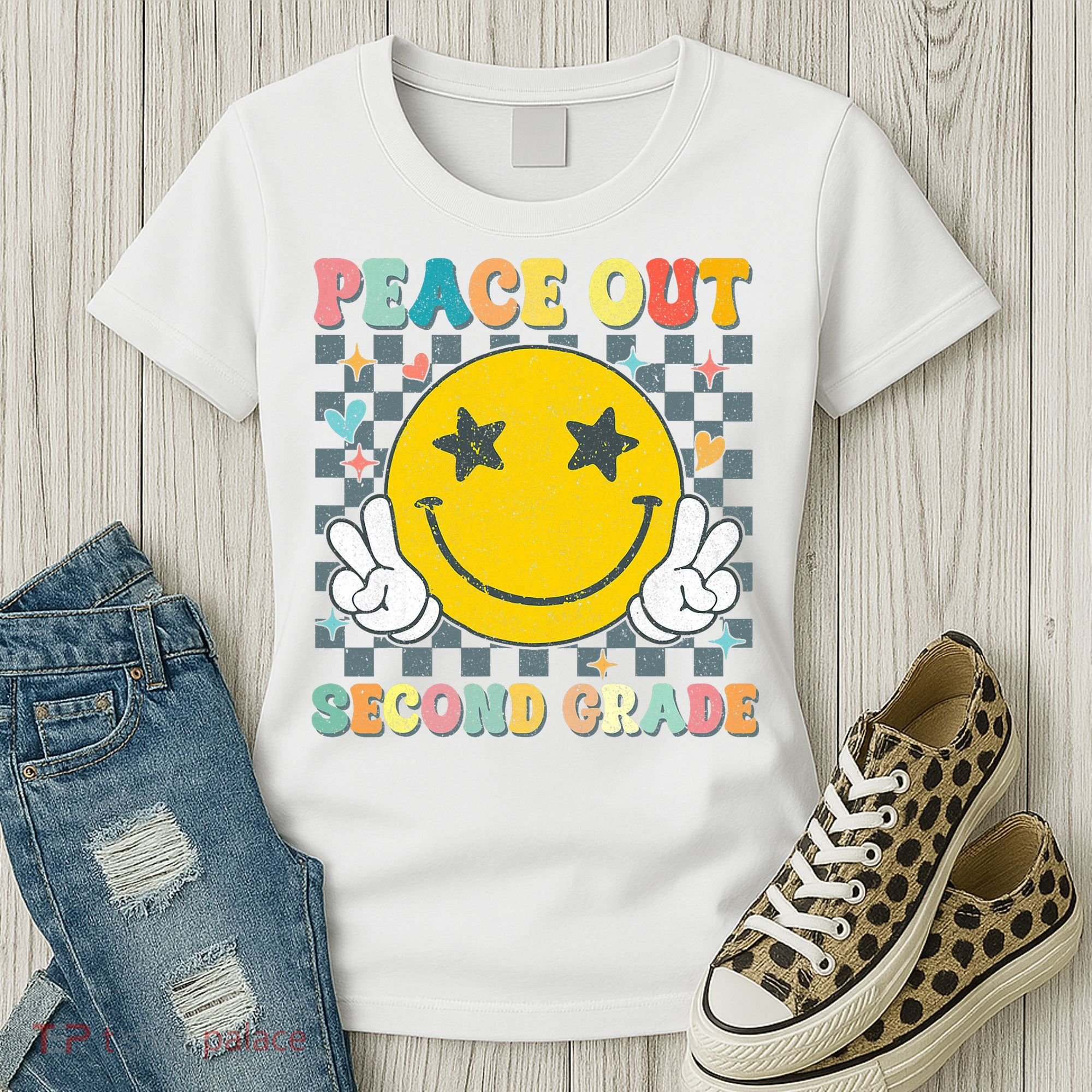 Peace Out 2nd Grade Graduation Last Day School Second Grade  Women's T-Shirt