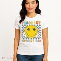 Peace Out 2nd Grade Graduation Last Day School Second Grade  Women's T-Shirt thumb 4