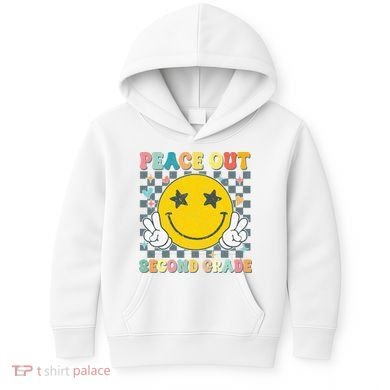 Peace Out 2nd Grade Graduation Last Day School Second Grade  Kids Hoodie